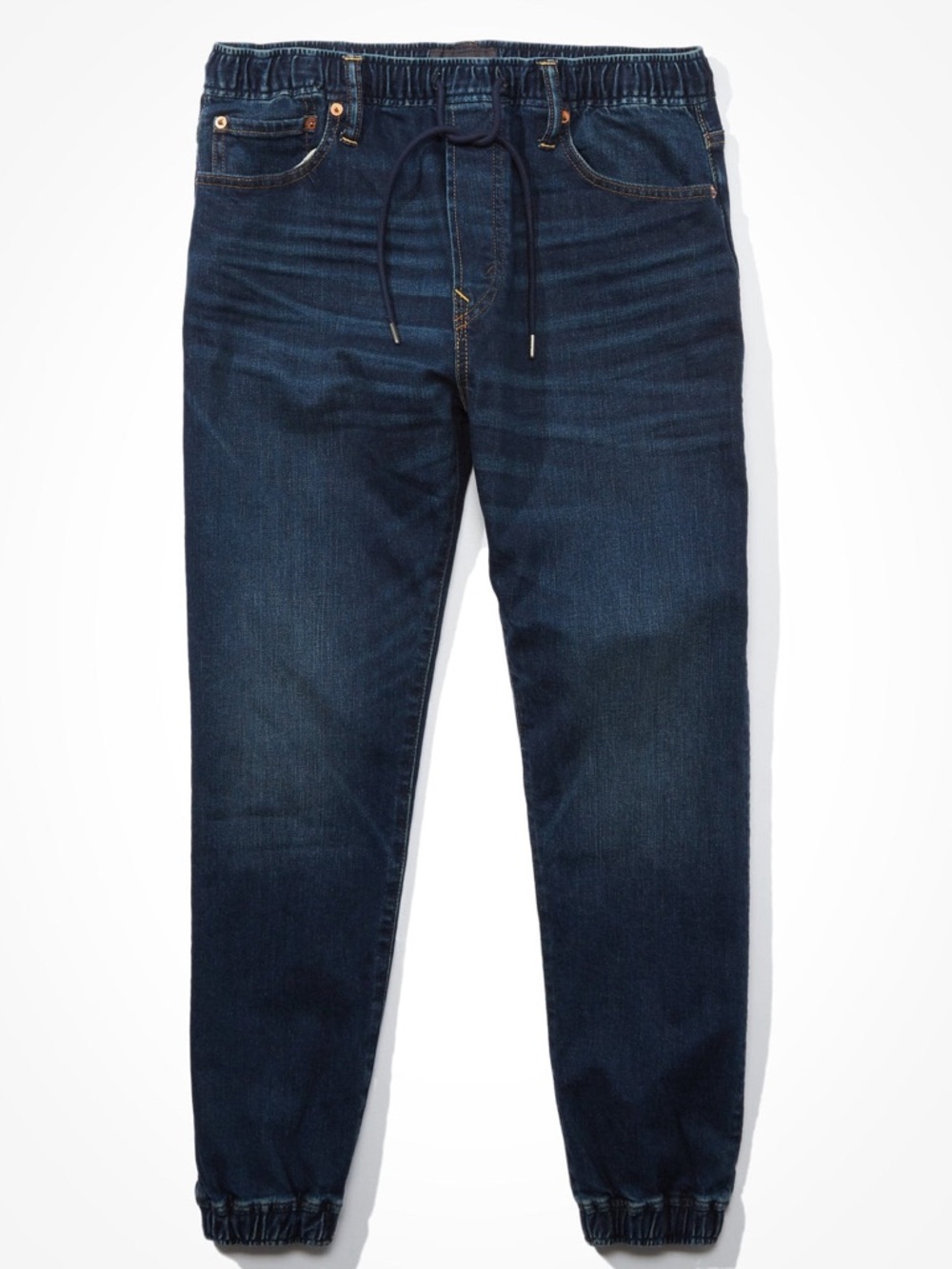 American Eagle NWT❗️Dark Blue Denim Wash Jogger Jeans Elastic Waist